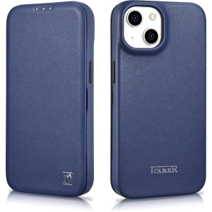 Wholesale iCarer CE Premium Leather Folio MagSafe Apple iPhone 14 Plus / 15 Plus blue - ICR414 - {ean13} - Hurt