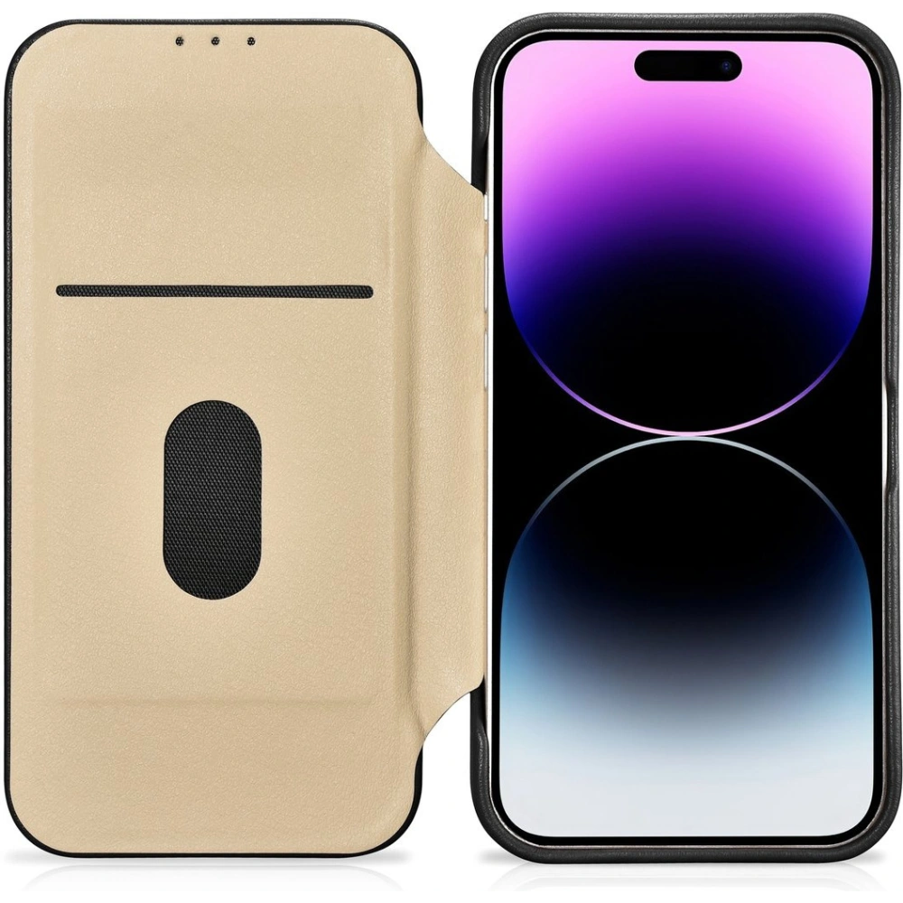 Hurtownia GSM - Etui iCarer CE Premium bőr boríték MagSafe Apple iPhone 14 Pro Max fekete - ICR415 - {ean13} - Hurt