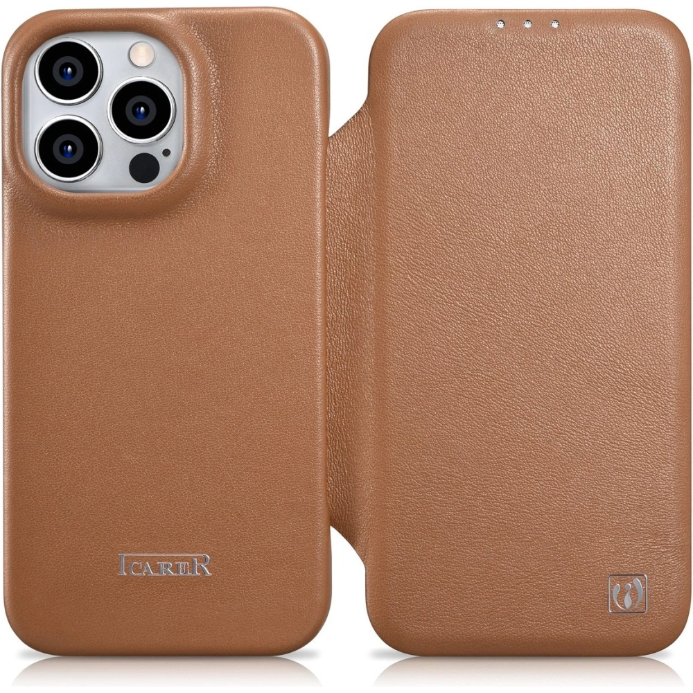 Hurtownia GSM - Etui iCarer CE Premium Leather Folio MagSafe Apple iPhone 14 Pro Max hnědý - ICR416 - {ean13} - Hurt