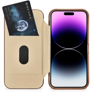 Hurtownia GSM - Etui iCarer CE Premium Leather Folio MagSafe Apple iPhone 14 Pro Max brązowy - ICR416 - {ean13} - Hurt