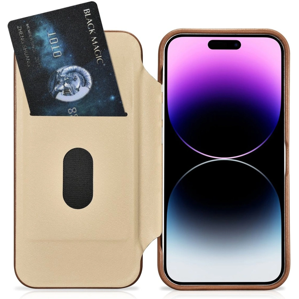 Hurtownia GSM - Etui iCarer CE Premium Leather Folio MagSafe Apple iPhone 14 Pro Max hnědý - ICR416 - {ean13} - Hurt