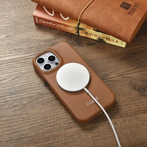 Hurtownia GSM - Etui iCarer CE Premium Leather Folio MagSafe Apple iPhone 14 Pro Max brązowy - ICR416 - {ean13} - Hurt