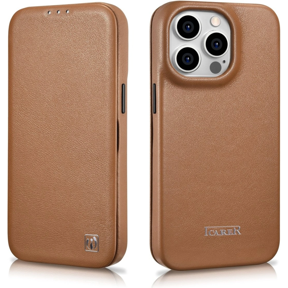Hurtownia GSM - Etui iCarer CE Premium Leather Folio MagSafe Apple iPhone 14 Pro Max hnědý - ICR416 - {ean13} - Hurt