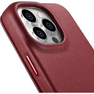 Wholesale iCarer CE Premium Leather Folio MagSafe Apple iPhone 14 Pro Max red - ICR417 - {ean13} - Hurt