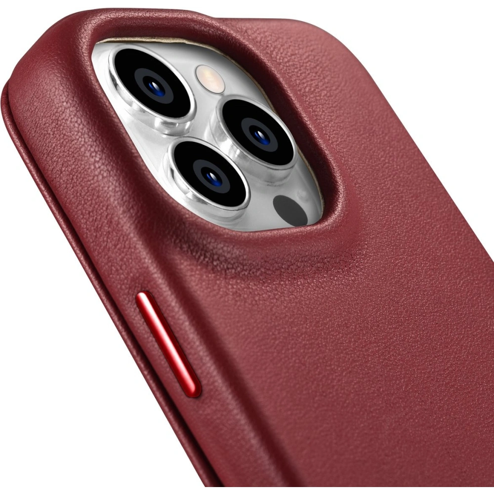 Wholesale iCarer CE Premium Leather Folio MagSafe Apple iPhone 14 Pro Max red - ICR417 - {ean13} - Hurt