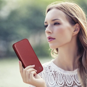 Wholesale iCarer CE Premium Leather Folio MagSafe Apple iPhone 14 Pro Max red - ICR417 - {ean13} - Hurt