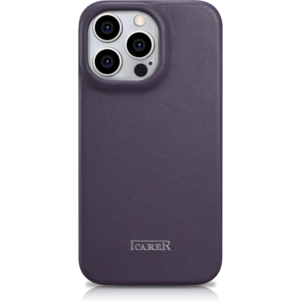 Wholesale iCarer CE Premium Leather Folio MagSafe Apple iPhone 14 Pro Max dark purple - ICR418 - {ean13} - Hurt