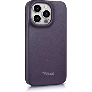 Hurtownia GSM - Etui iCarer CE Premium Leather Folio MagSafe Apple iPhone 14 Pro Max ciemnofioletowy - ICR418 - {ean13} - Hurt