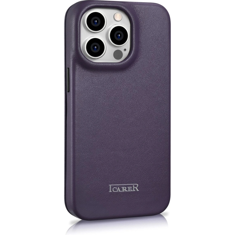 Wholesale iCarer CE Premium Leather Folio MagSafe Apple iPhone 14 Pro Max dark purple - ICR418 - {ean13} - Hurt