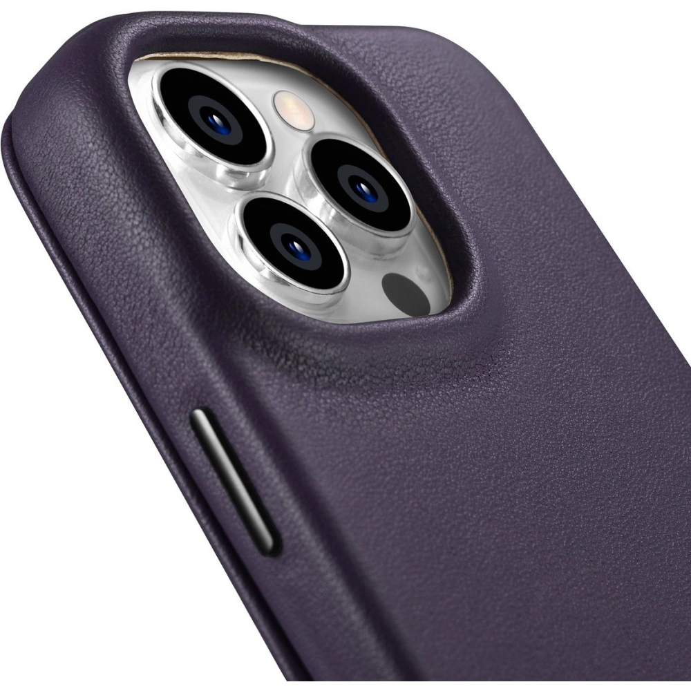 Wholesale iCarer CE Premium Leather Folio MagSafe Apple iPhone 14 Pro Max dark purple - ICR418 - {ean13} - Hurt