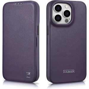 Hurtownia GSM - Etui iCarer CE Premium Bőr Tok MagSafe Apple iPhone 14 Pro Max sötétlila - ICR418 - {ean13} - Hurt