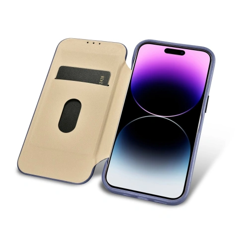 Etui iCarer CE Premium Leather Folio MagSafe Apple iPhone 14 Pro Max jasnofioletowy