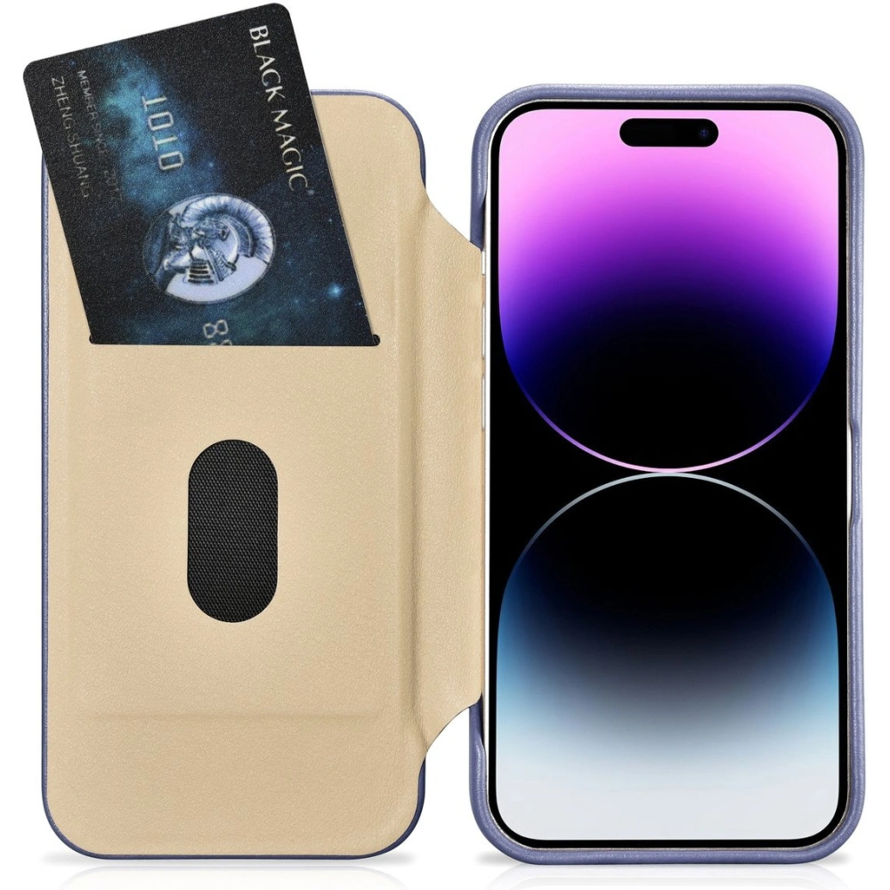Hurtownia GSM - Etui iCarer CE Premium Leather Folio MagSafe Apple iPhone 14 Pro Max violet deschis - ICR419 - {ean13} - Hurt
