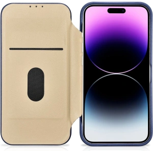 Hurtownia GSM - Etui iCarer CE Prémium Bőr Folio MagSafe Apple iPhone 14 Pro Max kék - ICR420 - {ean13} - Hurt