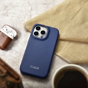 Wholesale iCarer CE Premium Leather Folio MagSafe Apple iPhone 14 Pro Max blue - ICR420 - {ean13} - Hurt