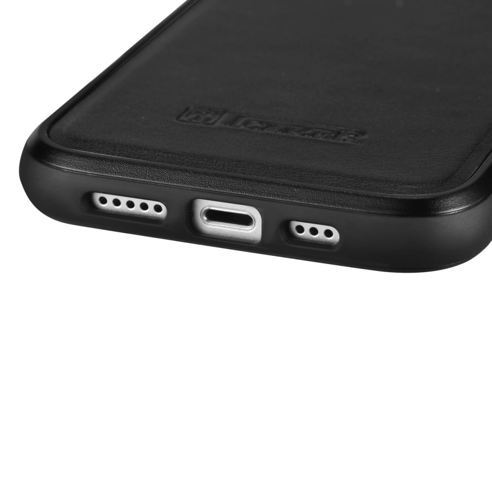 Hurtownia GSM - Etui iCarer Leather Oil Wax MagSafe Apple iPhone 14 czarny - ICR421 - {ean13} - Hurt