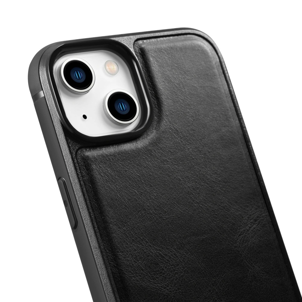 Hurtownia GSM - Etui iCarer Leather Oil Wax MagSafe Apple iPhone 14 czarny - ICR421 - {ean13} - Hurt