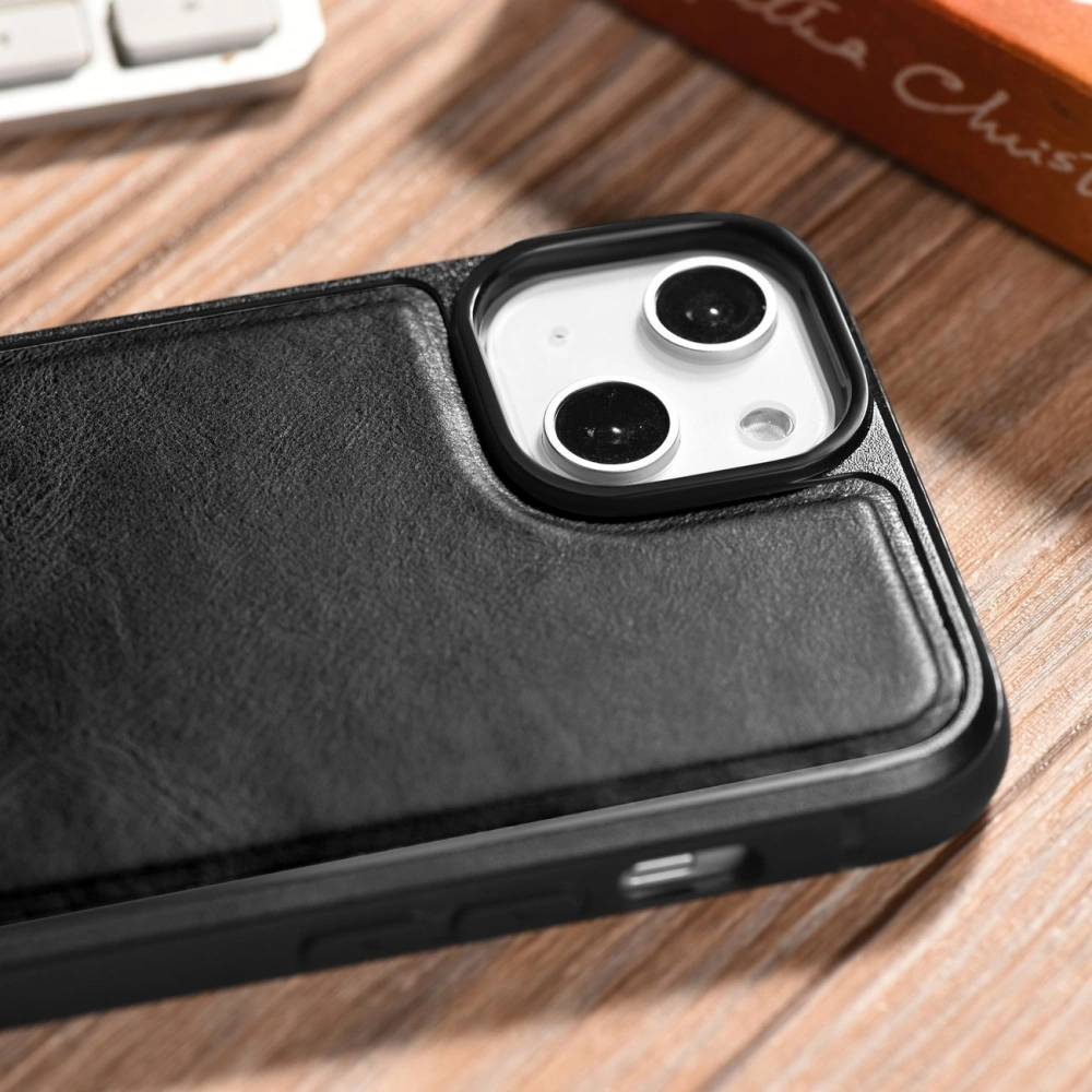 Hurtownia GSM - Etui iCarer Leather Oil Wax MagSafe Apple iPhone 14 černé - ICR421 - {ean13} - Hurt