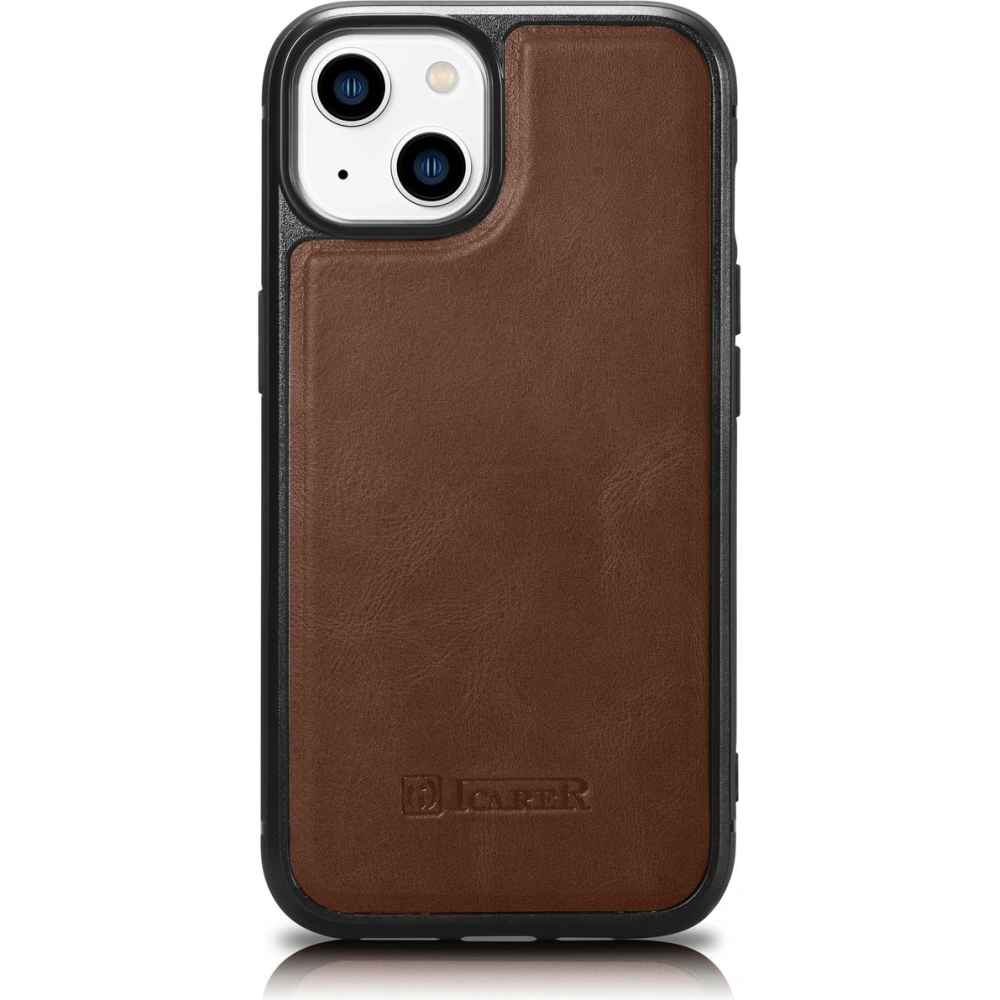 Hurtownia GSM - Etui iCarer bőr olaj viasz MagSafe Apple iPhone 14 barna - ICR422 - {ean13} - Hurt