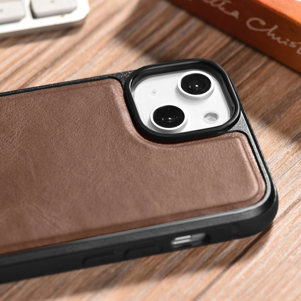 Hurtownia GSM - Etui iCarer bőr olaj viasz MagSafe Apple iPhone 14 barna - ICR422 - {ean13} - Hurt