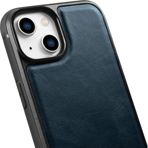 Wholesale iCarer Leather Oil Wax MagSafe Apple iPhone 14 blue - ICR423 - {ean13} - Hurt