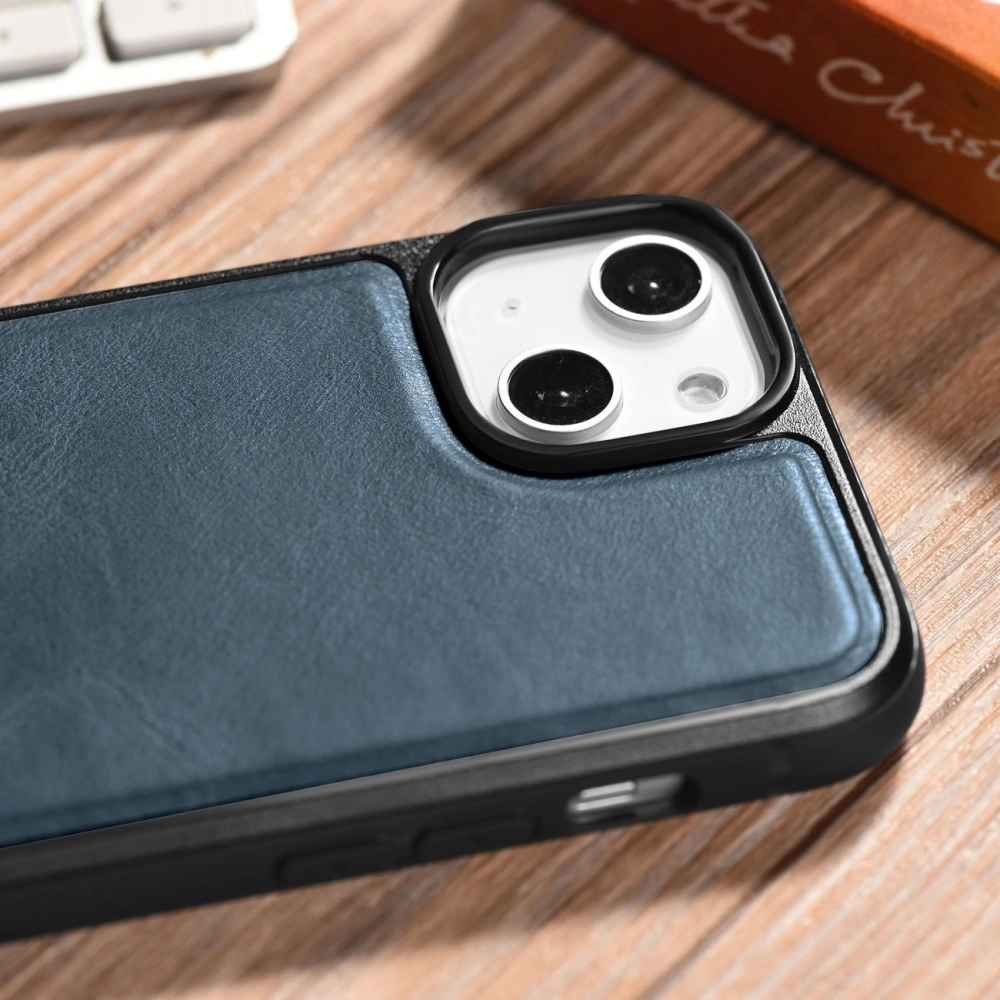Hurtownia GSM - Etui iCarer bőr olaj viasz MagSafe Apple iPhone 14 kék - ICR423 - {ean13} - Hurt