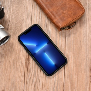 Wholesale iCarer Leather Oil Wax MagSafe Apple iPhone 14 Pro blue - ICR427 - {ean13} - Hurt