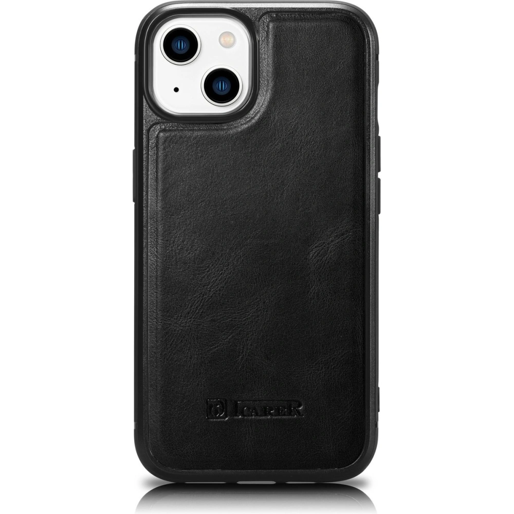 Hurtownia GSM - Case iCarer Leder Öl Wachs MagSafe Apple iPhone 14 Plus / 15 Plus schwarz - ICR429 - {ean13} - Hurt