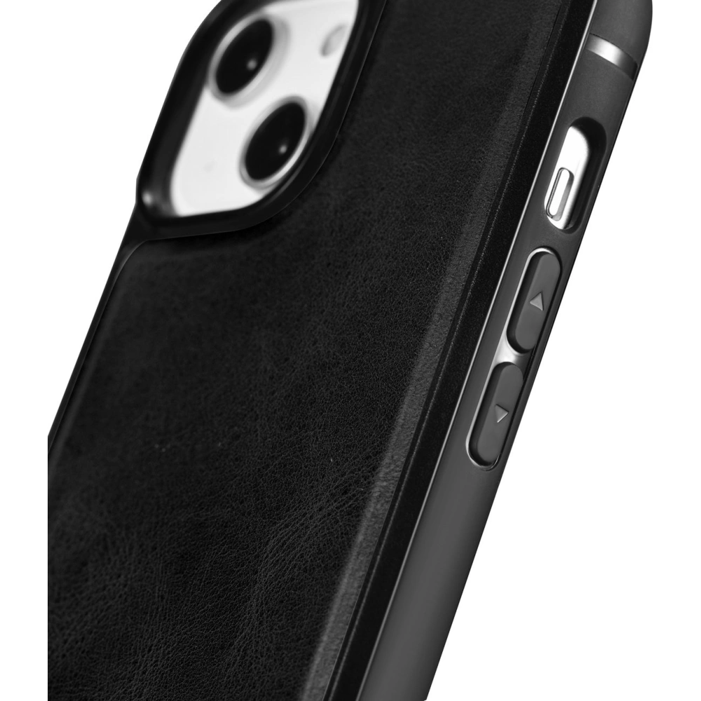 Hurtownia GSM - Case iCarer Leder Öl Wachs MagSafe Apple iPhone 14 Plus / 15 Plus schwarz - ICR429 - {ean13} - Hurt