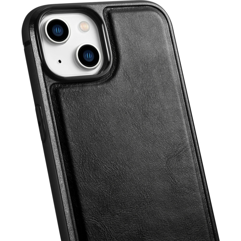 Hurtownia GSM - Case iCarer Leder Öl Wachs MagSafe Apple iPhone 14 Plus / 15 Plus schwarz - ICR429 - {ean13} - Hurt