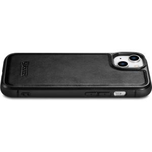 Wholesale iCarer Leather Oil Wax MagSafe Apple iPhone 14 Plus / 15 Plus black - ICR429 - {ean13} - Hurt
