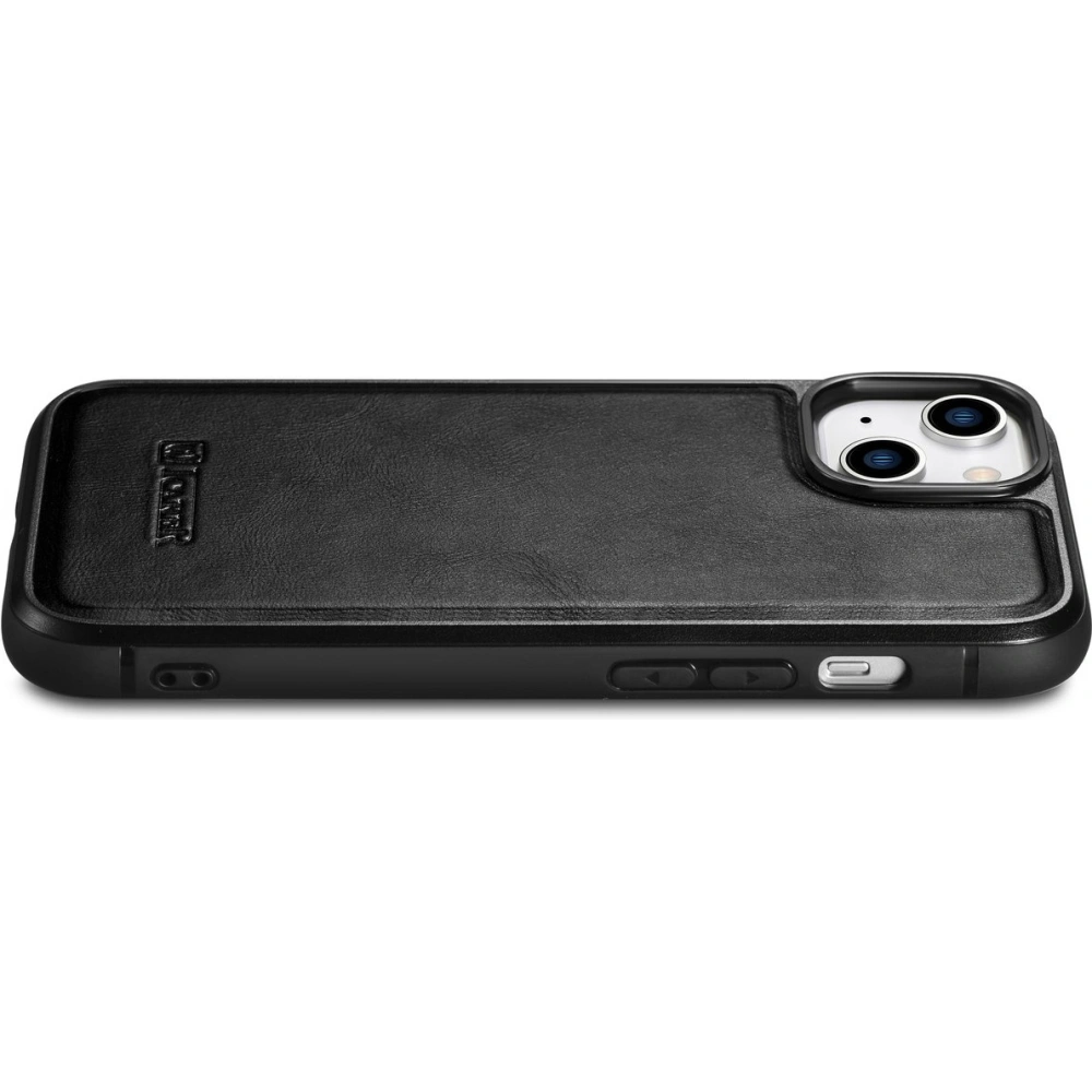 Wholesale iCarer Leather Oil Wax MagSafe Apple iPhone 14 Plus / 15 Plus black - ICR429 - {ean13} - Hurt