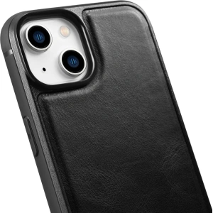 Wholesale iCarer Leather Oil Wax MagSafe Apple iPhone 14 Plus / 15 Plus black - ICR429 - {ean13} - Hurt
