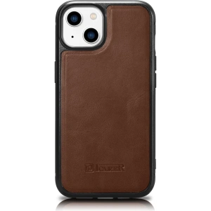 Wholesale iCarer Leather Oil Wax MagSafe Apple iPhone 14 Plus / 15 Plus brown - ICR430 - {ean13} - Hurt