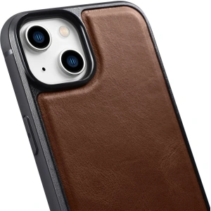 Wholesale iCarer Leather Oil Wax MagSafe Apple iPhone 14 Plus / 15 Plus brown - ICR430 - {ean13} - Hurt