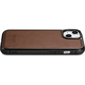 Wholesale iCarer Leather Oil Wax MagSafe Apple iPhone 14 Plus / 15 Plus brown - ICR430 - {ean13} - Hurt