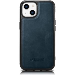 Wholesale iCarer Leather Oil Wax MagSafe Apple iPhone 14 Plus / 15 Plus blue - ICR431 - {ean13} - Hurt