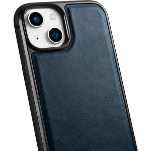 Wholesale iCarer Leather Oil Wax MagSafe Apple iPhone 14 Plus / 15 Plus blue - ICR431 - {ean13} - Hurt