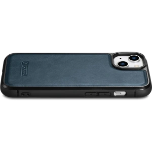 Wholesale iCarer Leather Oil Wax MagSafe Apple iPhone 14 Plus / 15 Plus blue - ICR431 - {ean13} - Hurt