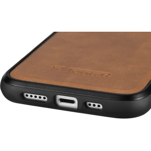 Wholesale iCarer Leather Oil Wax MagSafe Apple iPhone 14 Plus / 15 Plus light brown - ICR432 - {ean13} - Hurt