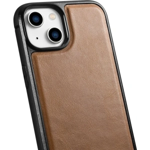 Wholesale iCarer Leather Oil Wax MagSafe Apple iPhone 14 Plus / 15 Plus light brown - ICR432 - {ean13} - Hurt