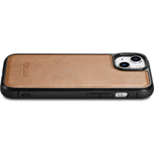 Wholesale iCarer Leather Oil Wax MagSafe Apple iPhone 14 Plus / 15 Plus light brown - ICR432 - {ean13} - Hurt