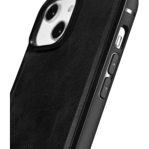 Wholesale iCarer Leather Oil Wax MagSafe Apple iPhone 14 Pro Max black - ICR433 - {ean13} - Hurt