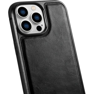 Wholesale iCarer Leather Oil Wax MagSafe Apple iPhone 14 Pro Max black - ICR433 - {ean13} - Hurt