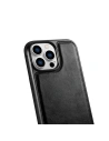 Wholesale iCarer Leather Oil Wax MagSafe Apple iPhone 14 Pro Max black - ICR433 - {ean13} - Hurt