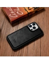 Wholesale iCarer Leather Oil Wax MagSafe Apple iPhone 14 Pro Max black - ICR433 - {ean13} - Hurt