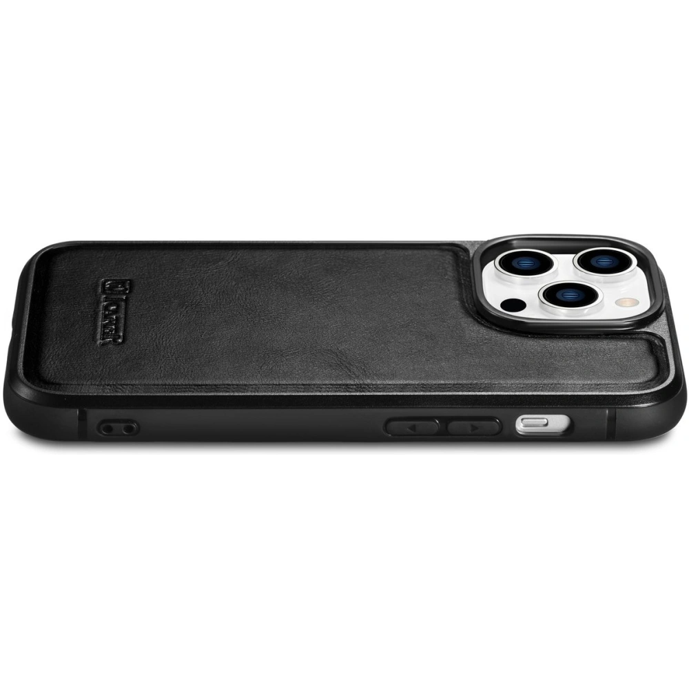 Wholesale iCarer Leather Oil Wax MagSafe Apple iPhone 14 Pro Max black - ICR433 - {ean13} - Hurt