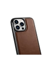Wholesale iCarer Leather Oil Wax MagSafe Apple iPhone 14 Pro Max brown - ICR434 - {ean13} - Hurt