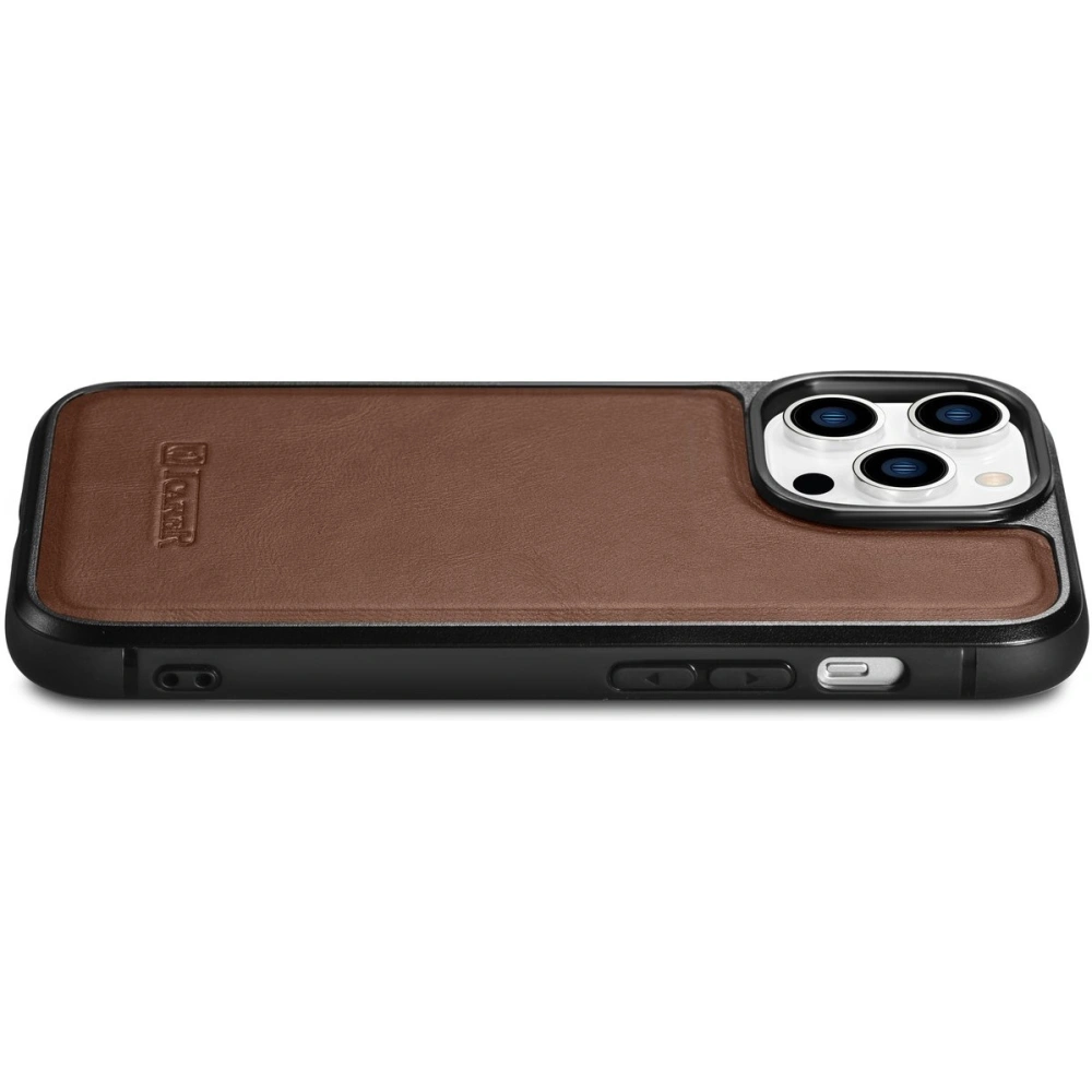 Wholesale iCarer Leather Oil Wax MagSafe Apple iPhone 14 Pro Max brown - ICR434 - {ean13} - Hurt