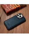 Wholesale iCarer Leather Oil Wax MagSafe Apple iPhone 14 Pro Max blue - ICR435 - {ean13} - Hurt